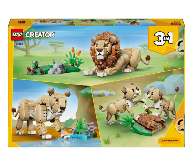 LEGO CREATOR 31386 Dzikie zwierzęta: dumny lew - 1529741 - zdjęcie 9